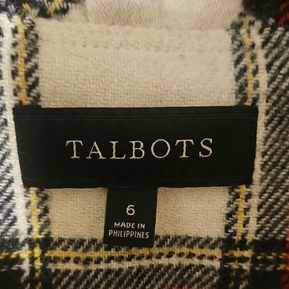 Talbots Cream And Red Plaid Blazer - Picture 6 of 8